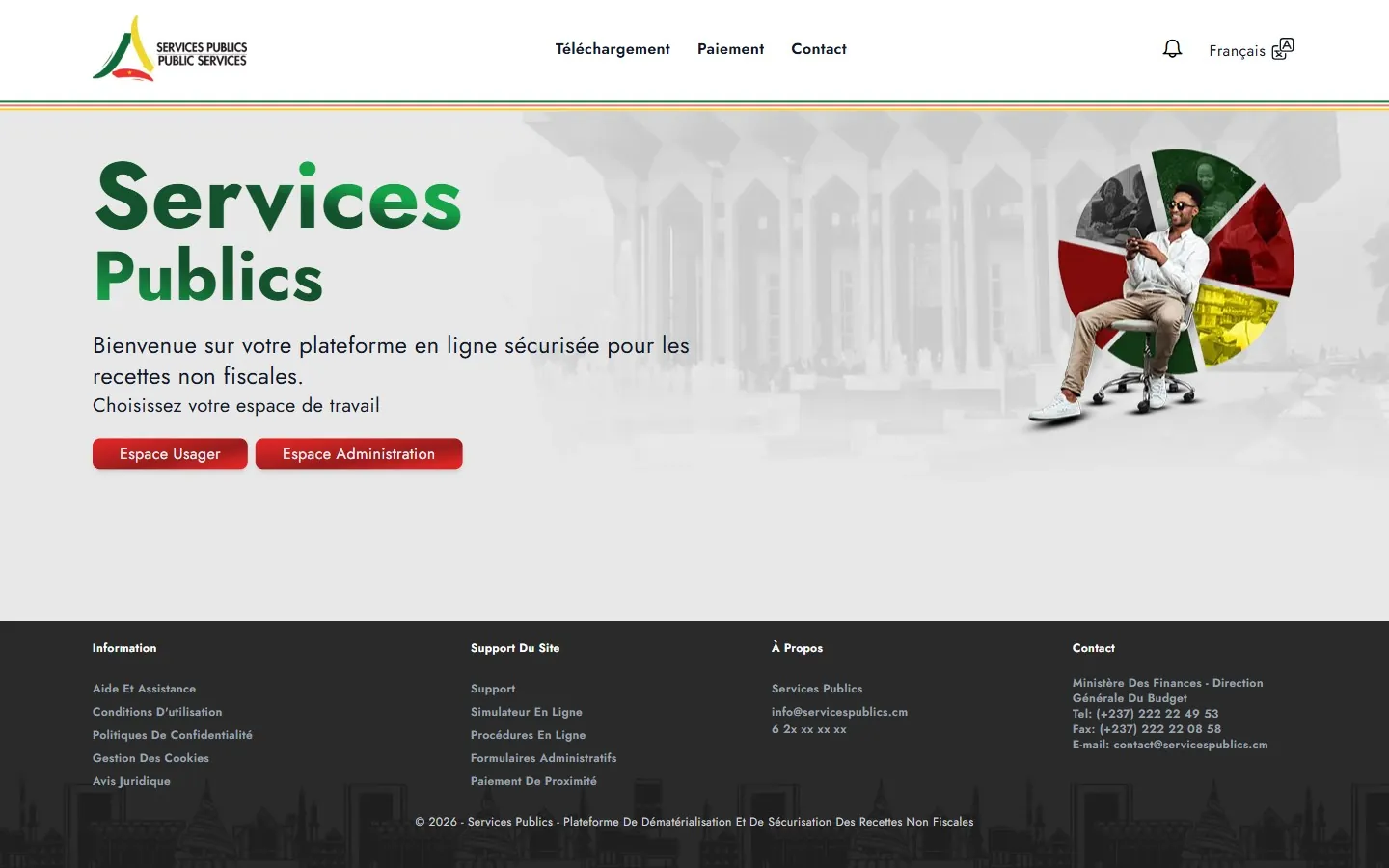 SERVICES PUBLICS portal home page